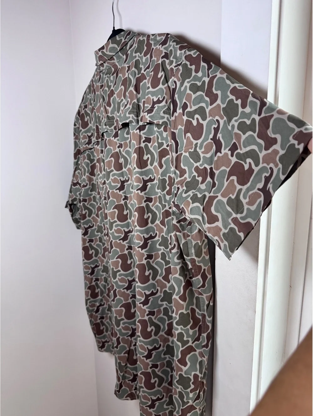 Field & Stream Men's Green Duck Camouflage Button-Up Shirt XL